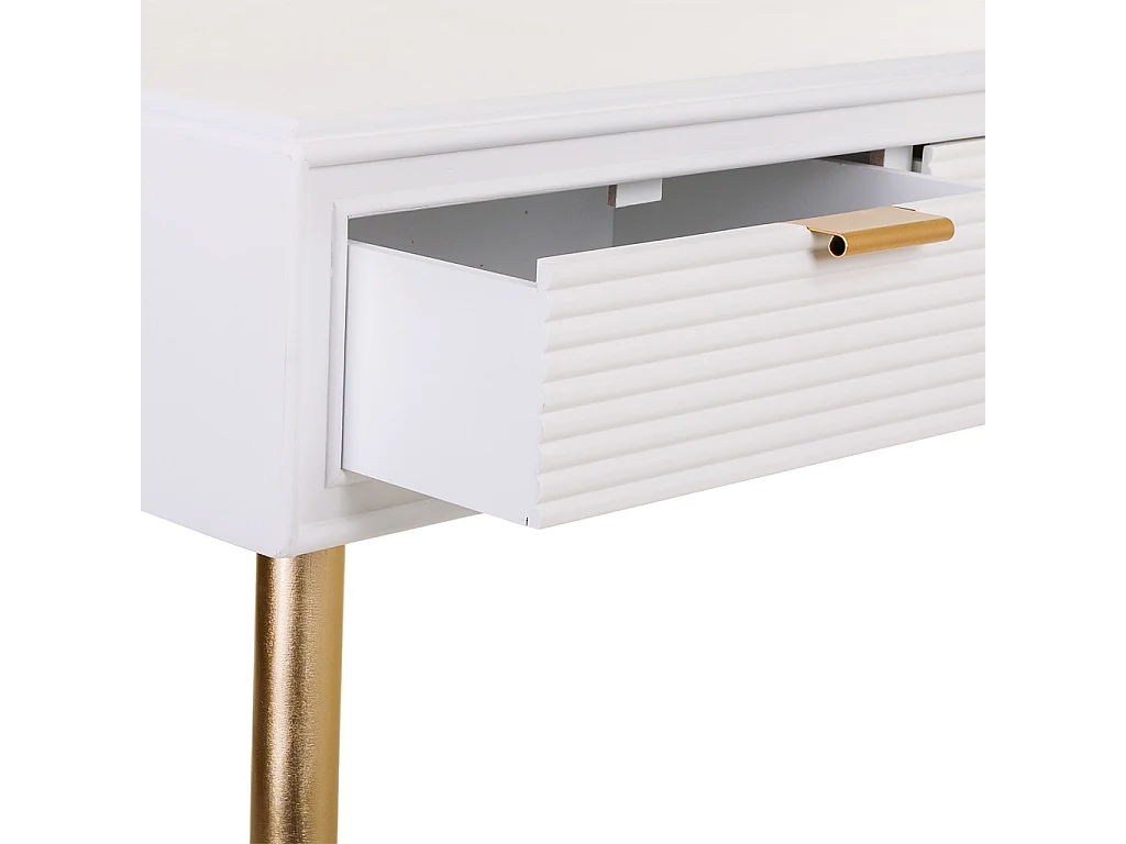 Console en bois blanc 120x41x78h