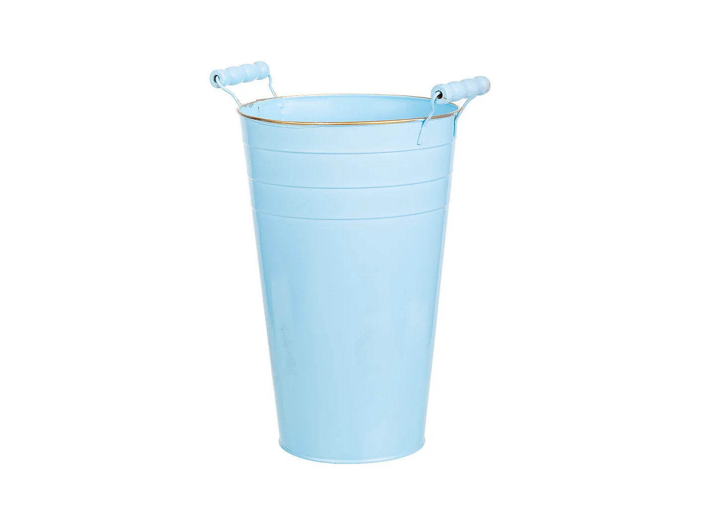 Blaue Metallvase 24xT19x30/32,5H cm B:13