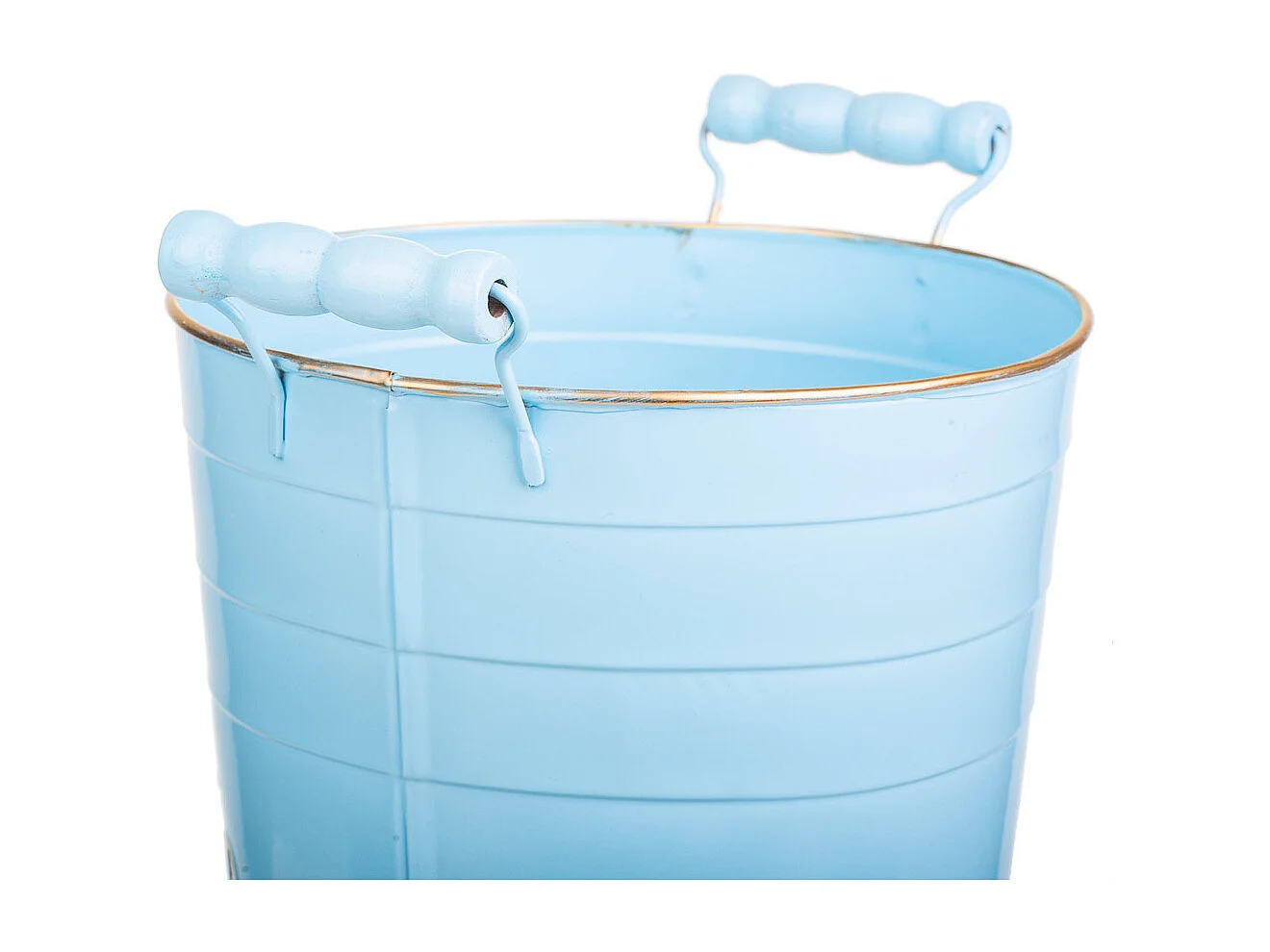 Jarrón de metal azul 24xd19x30/32.5 b:13