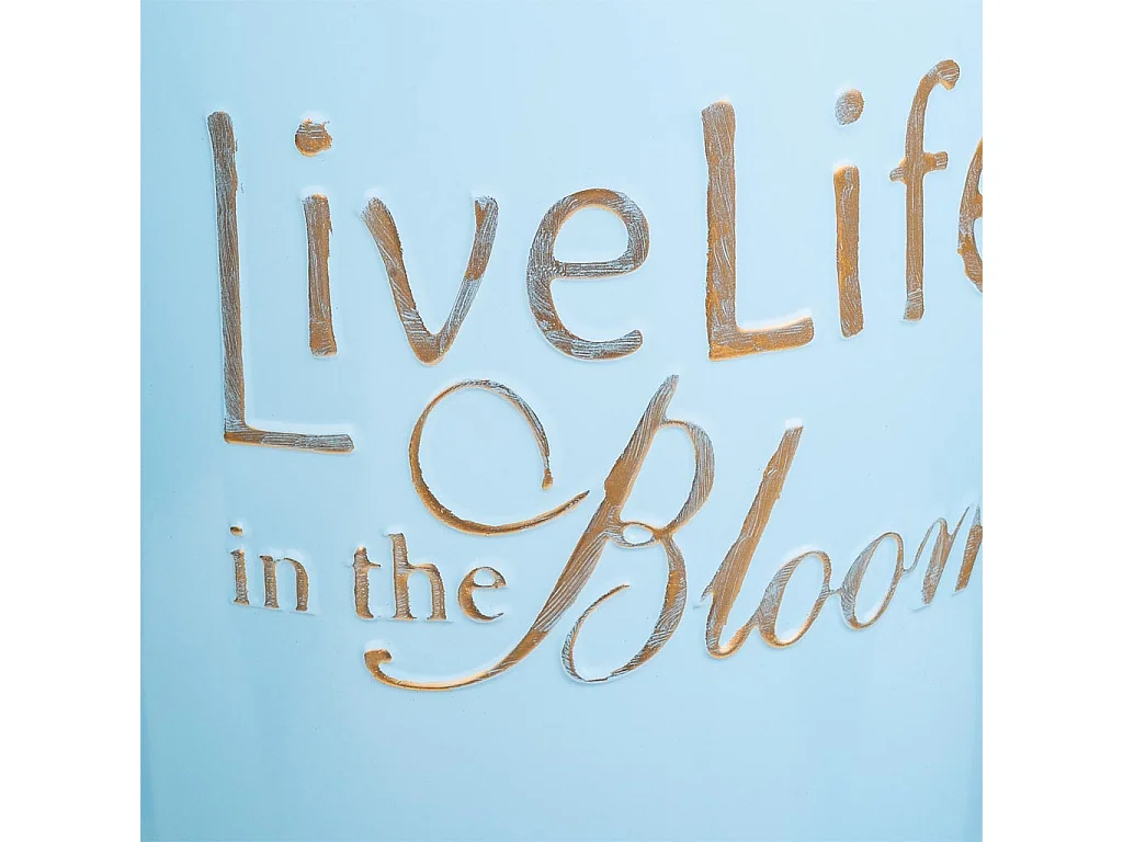 Jarrón de metal azul 24xd19x30/32.5 b:13