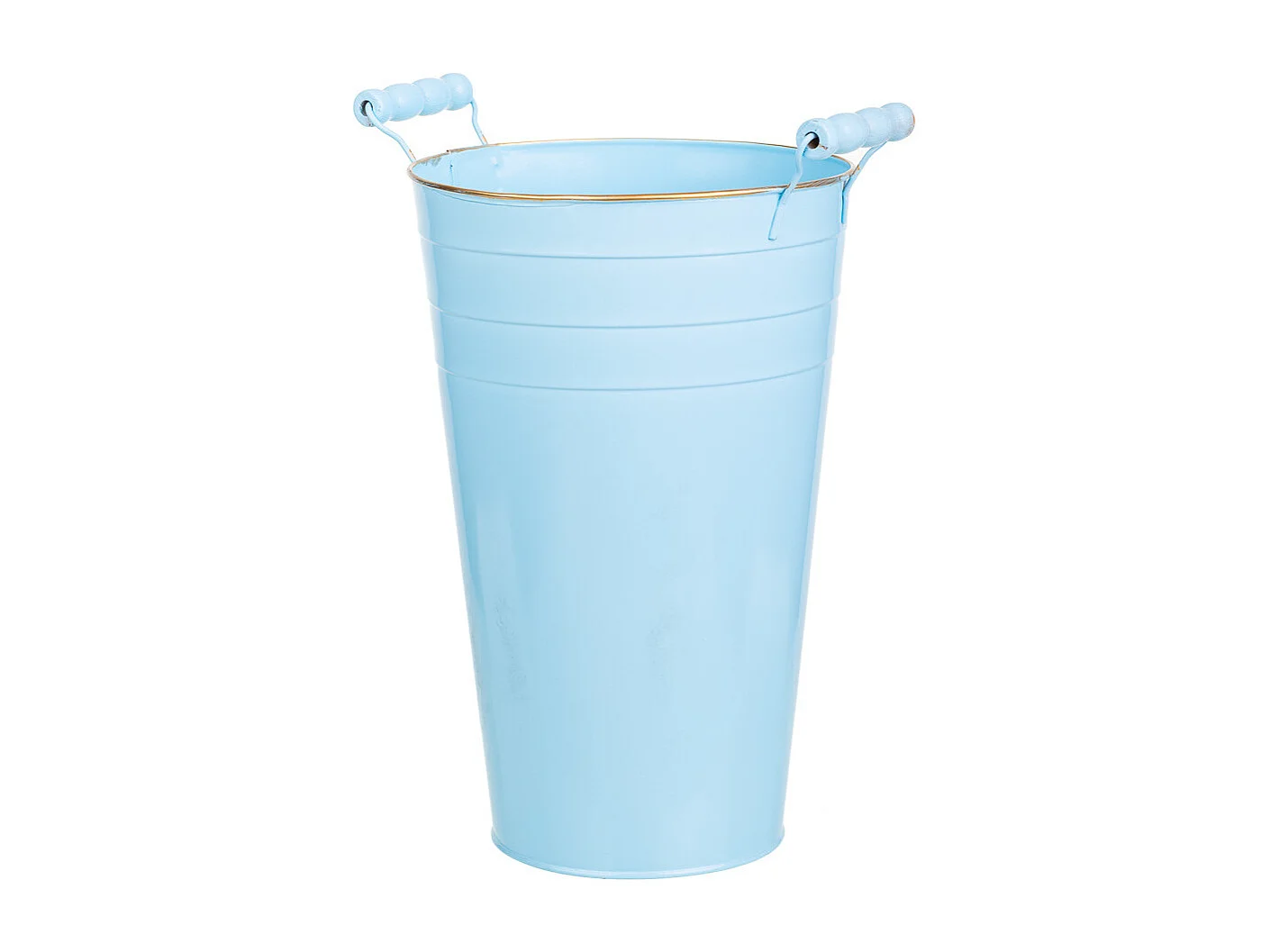 Vase en métal bleu 24xd19x30/32.5h b:13