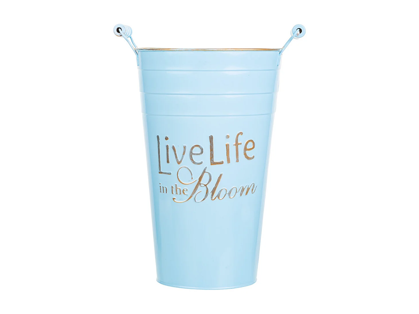 Vaso de metal azul 24xd19x30/32,5 b:13