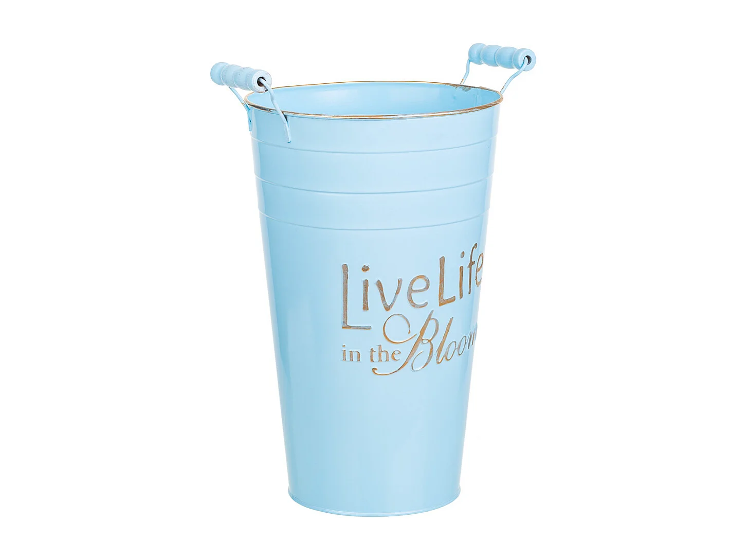 Vaso de metal azul 24xd19x30/32,5 b:13