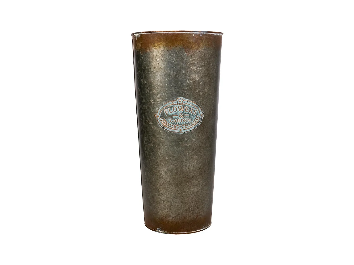 Vaso de metal dourado d23,5x50 b:18cm