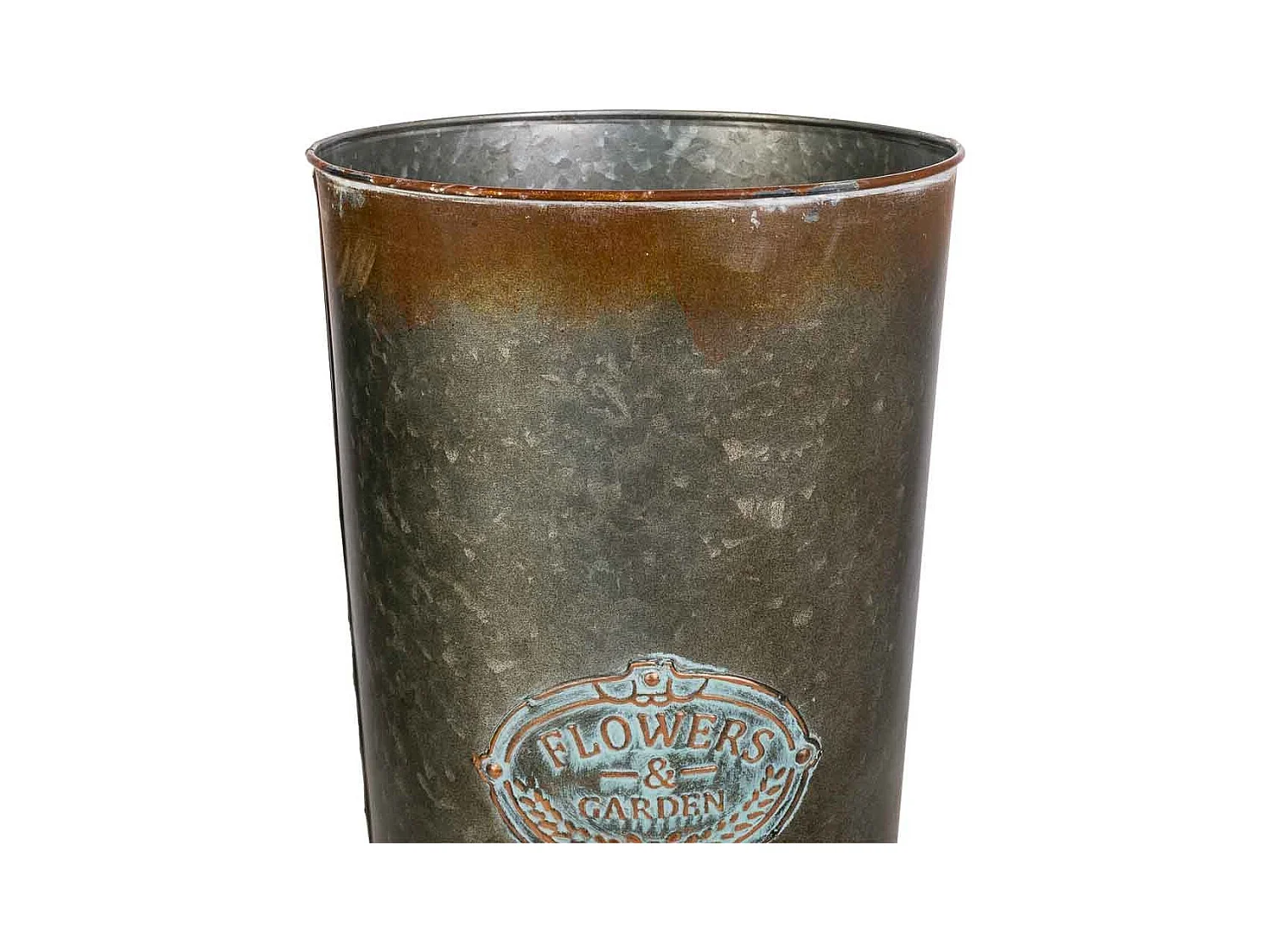 Vaso de metal dourado d23,5x50 b:18cm