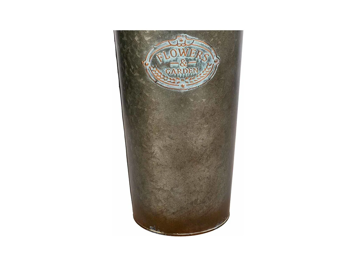 Vaso de metal dourado d23,5x50 b:18cm