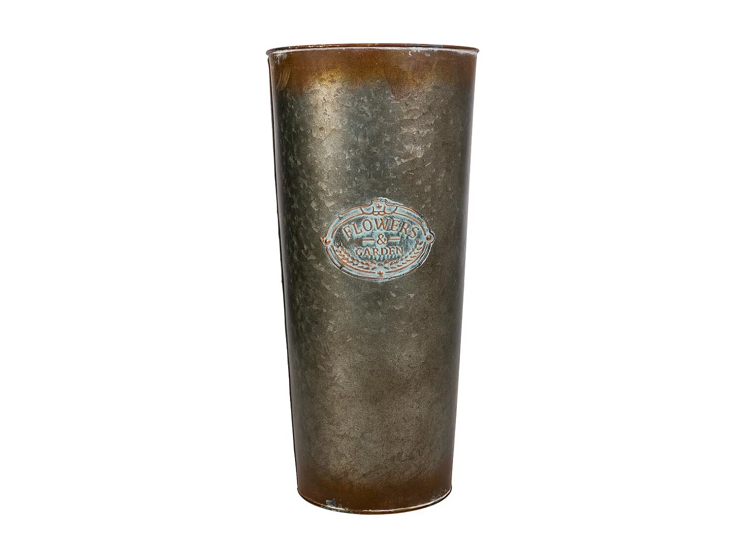 Vaso de metal dourado d23,5x50 b:18cm