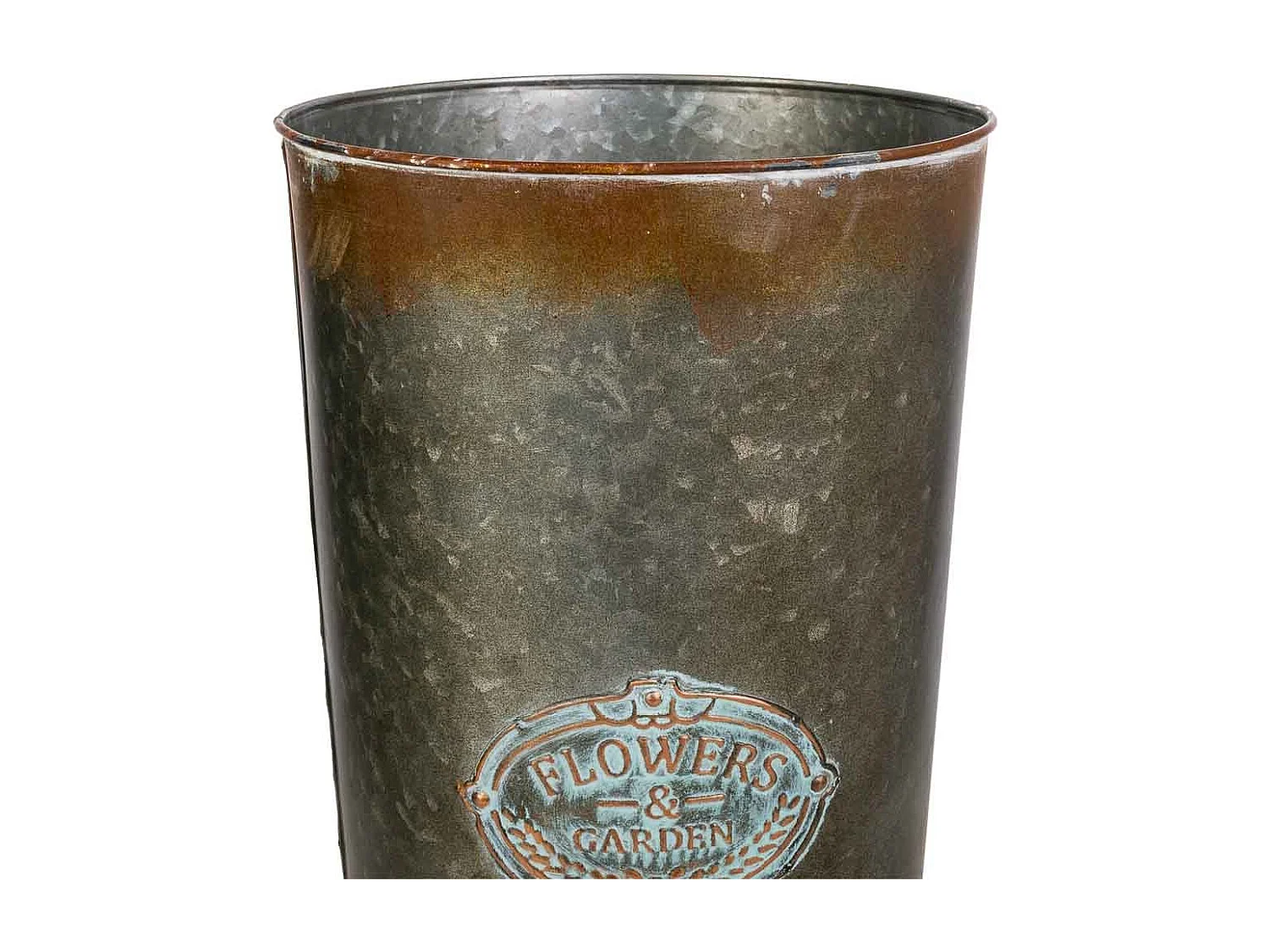 Vaso de metal dourado d23,5x50 b:18cm