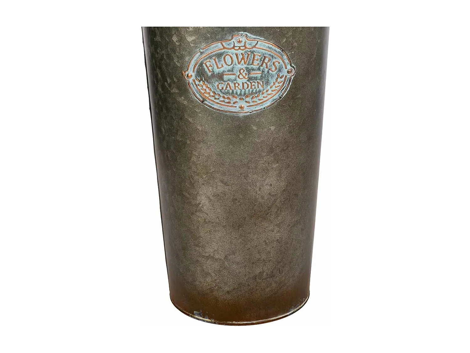 Vaso de metal dourado d23,5x50 b:18cm