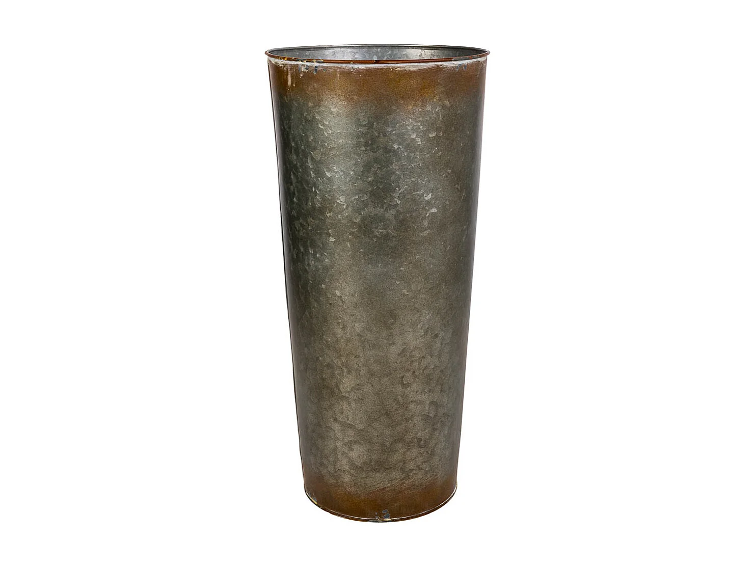 Vaso de metal dourado d23,5x50 b:18cm