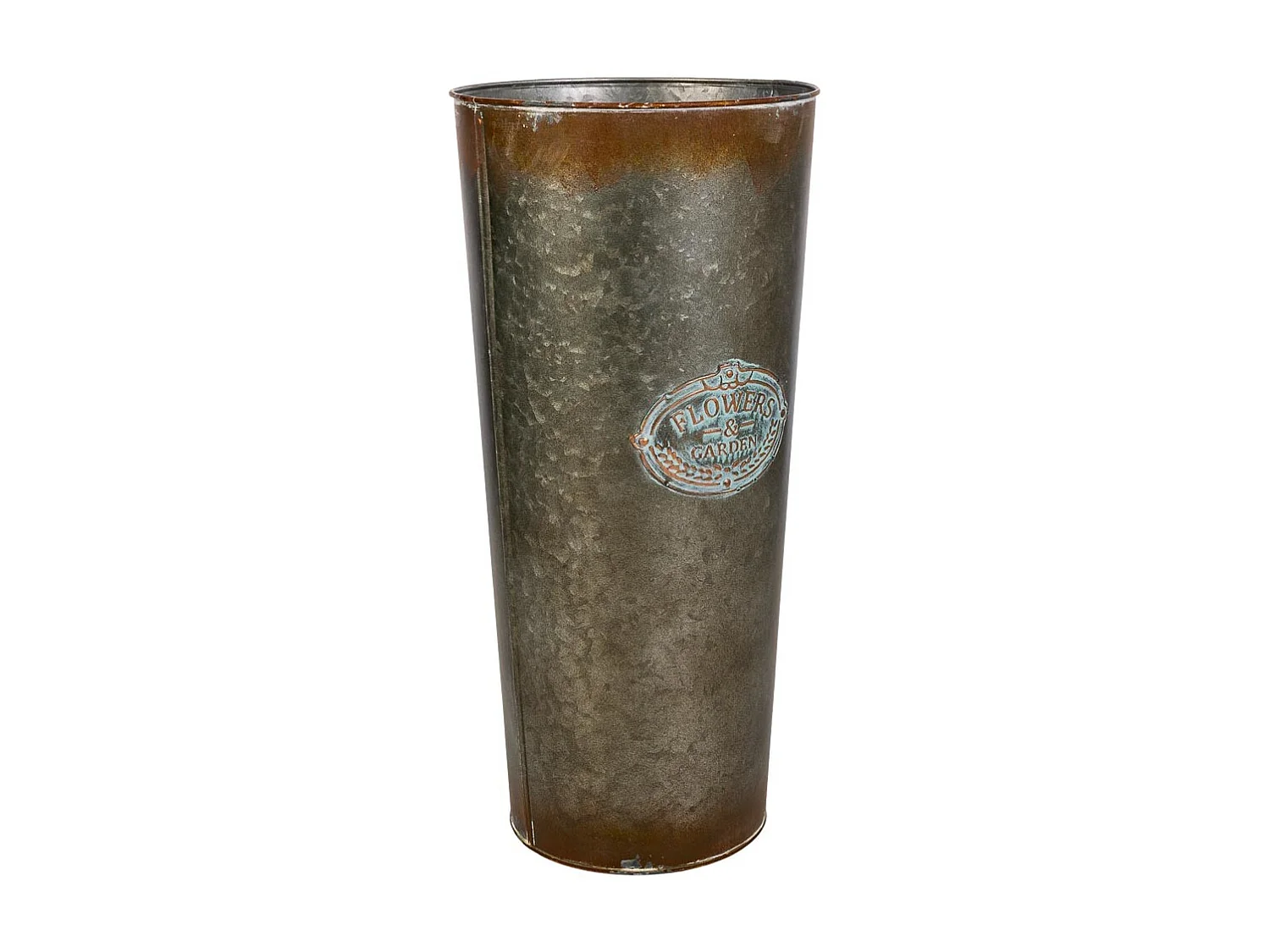 Vaso de metal dourado d23,5x50 b:18cm