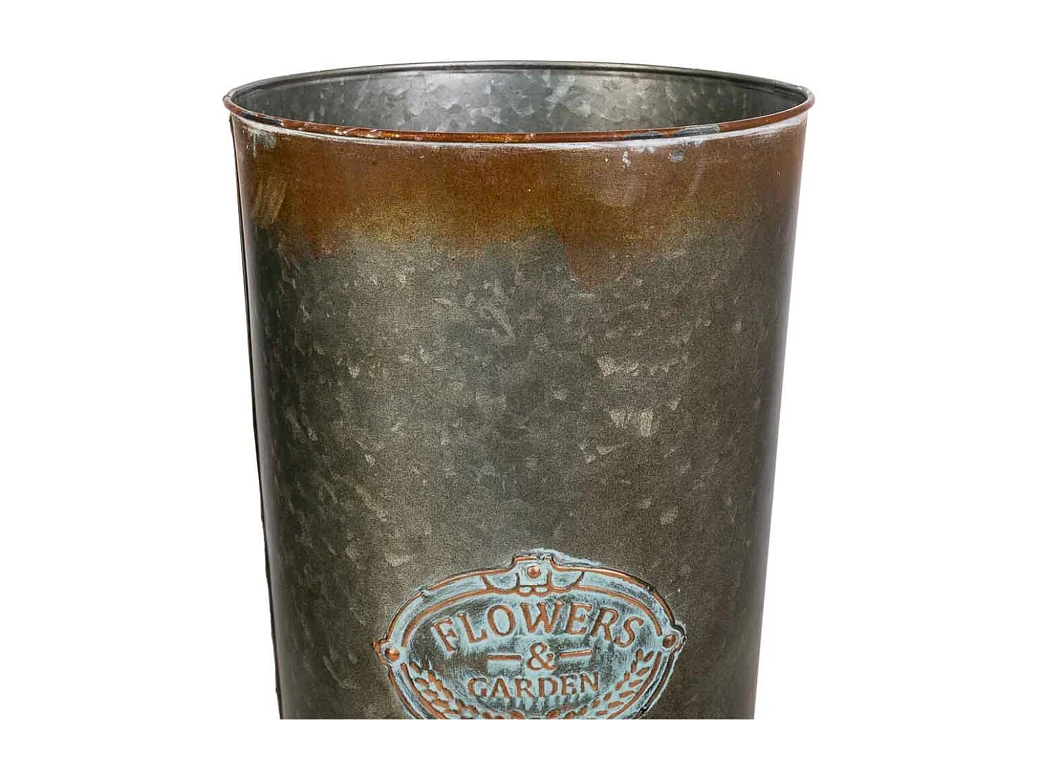 Vaso de metal dourado d23,5x50 b:18cm