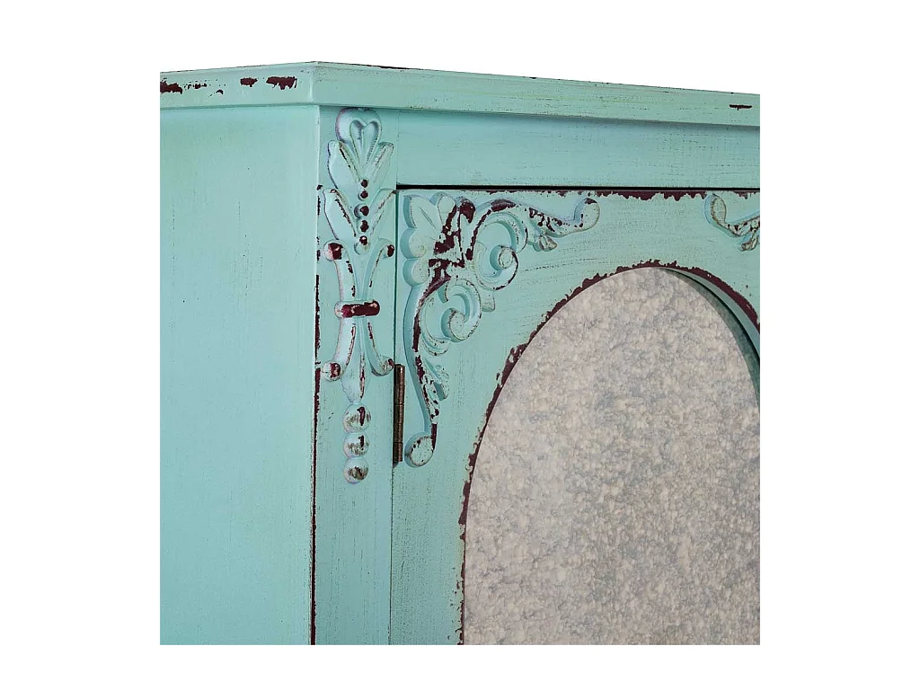 Armoire en bois bleu 80x42x140h