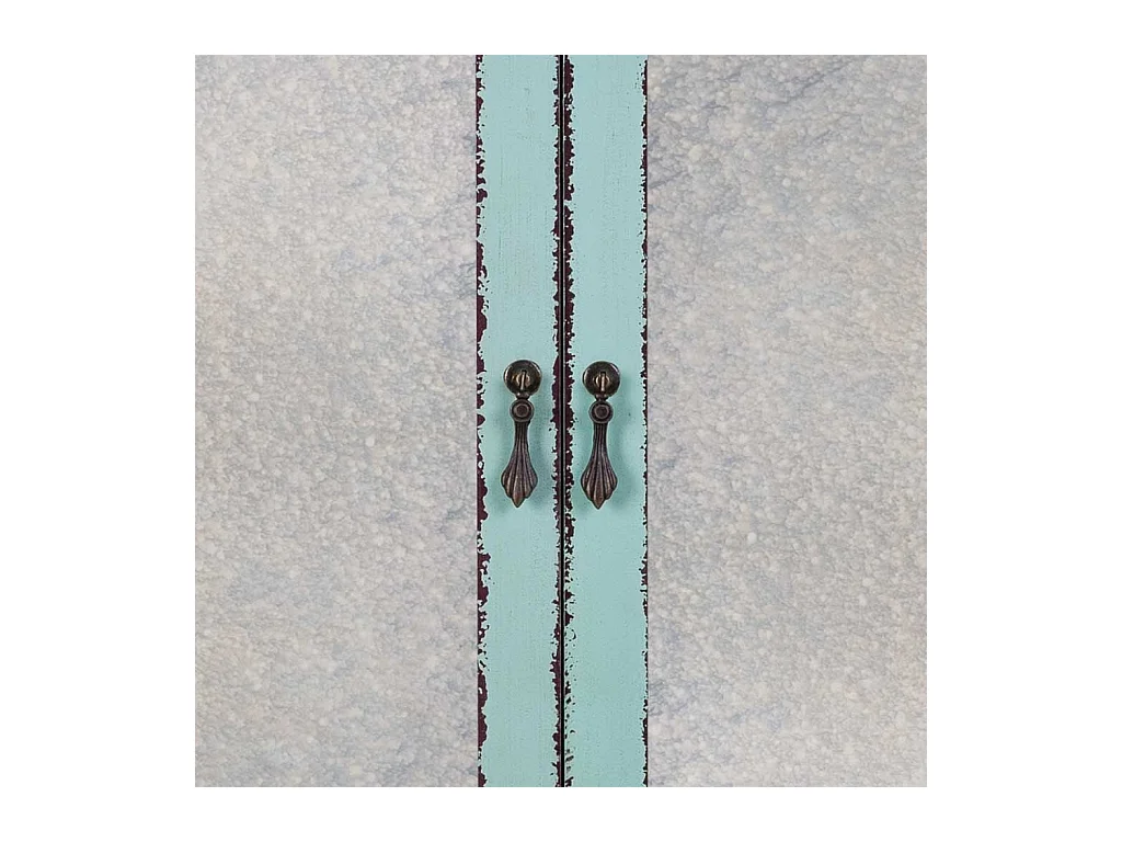 Armoire en bois bleu 80x42x140h