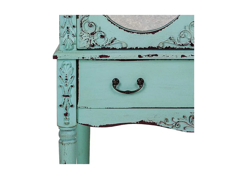 Armoire en bois bleu 80x42x140h