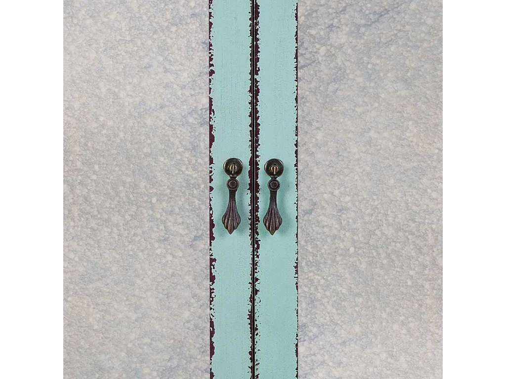 Blauer Holzschrank 80x42x140h cm