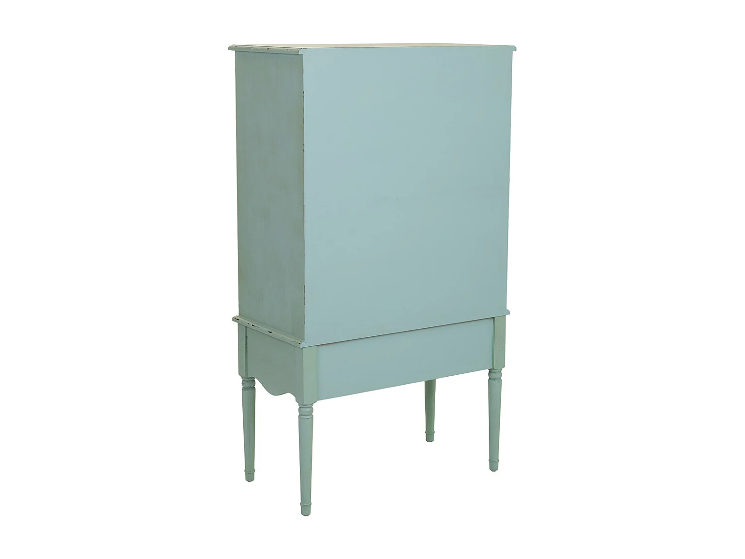 Armadio in legno blu 80x42x140h