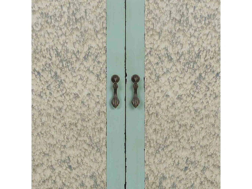 Armadio in legno blu 80x42x140h