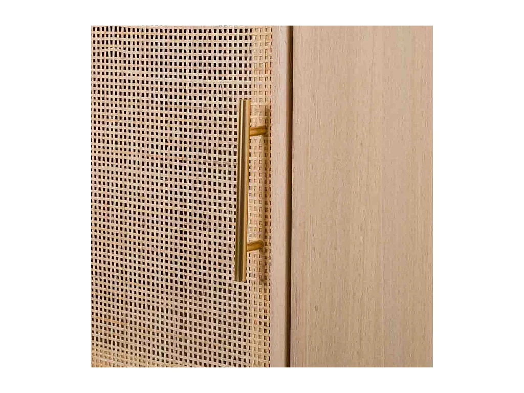 Armario de madera y rejilla marrón 40.5x37x139.5