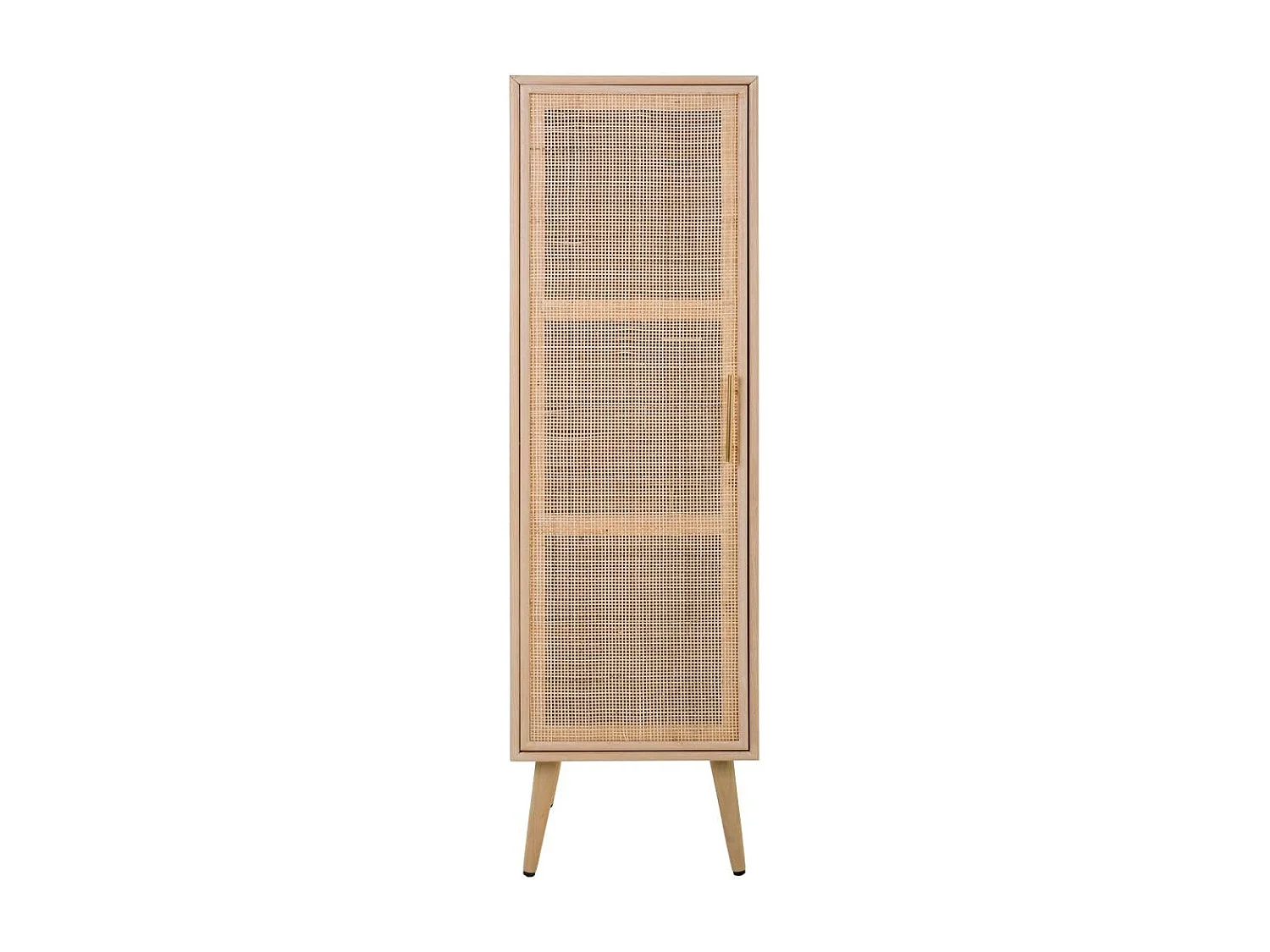 Schrank aus Holz und braunem Gitter, 40,5 x 37 x 139,5 h cm