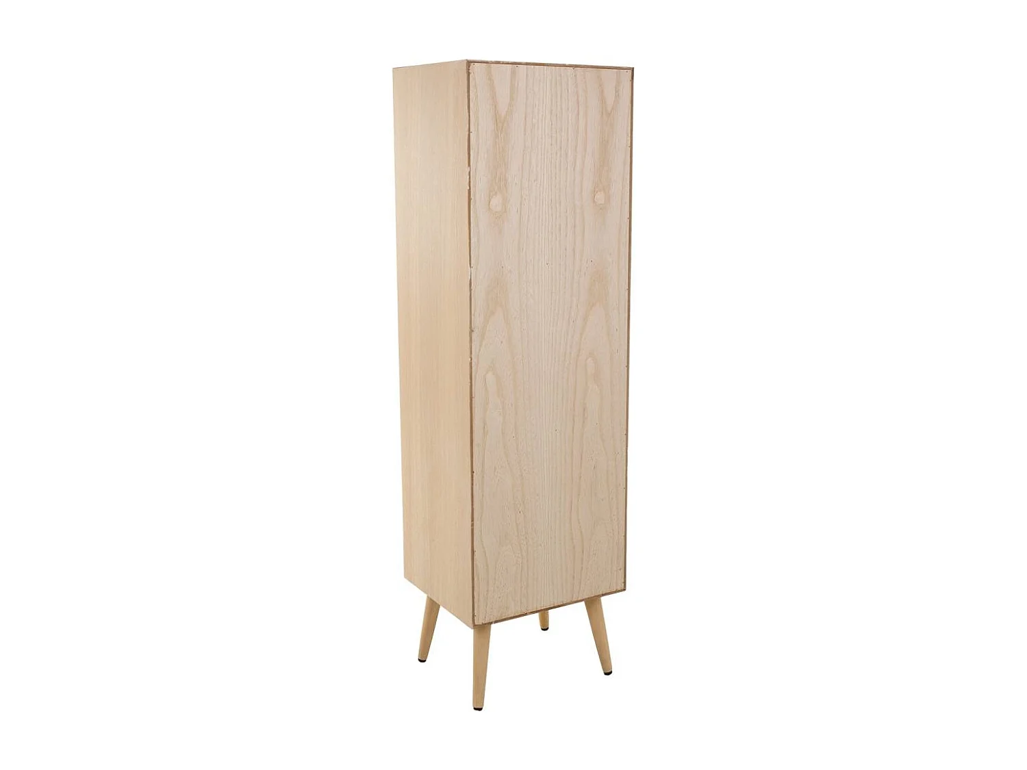 Schrank aus Holz und braunem Gitter, 40,5 x 37 x 139,5 h cm