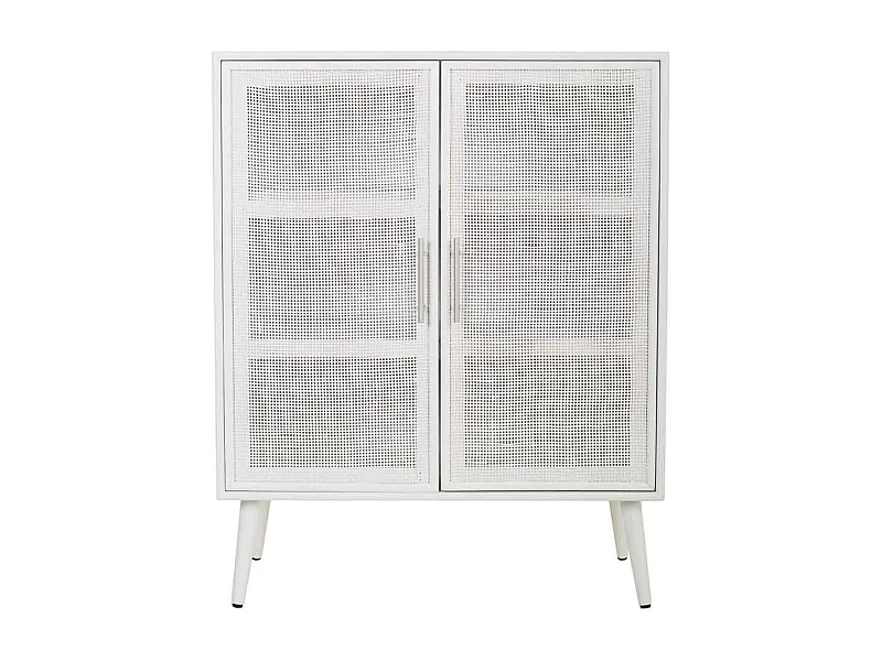 Mobile in legno e rete bianco 80x37x101h