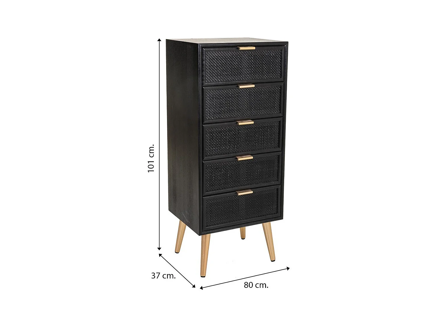 Weißer Holz- und Gitterschrank 80x37x101h cm