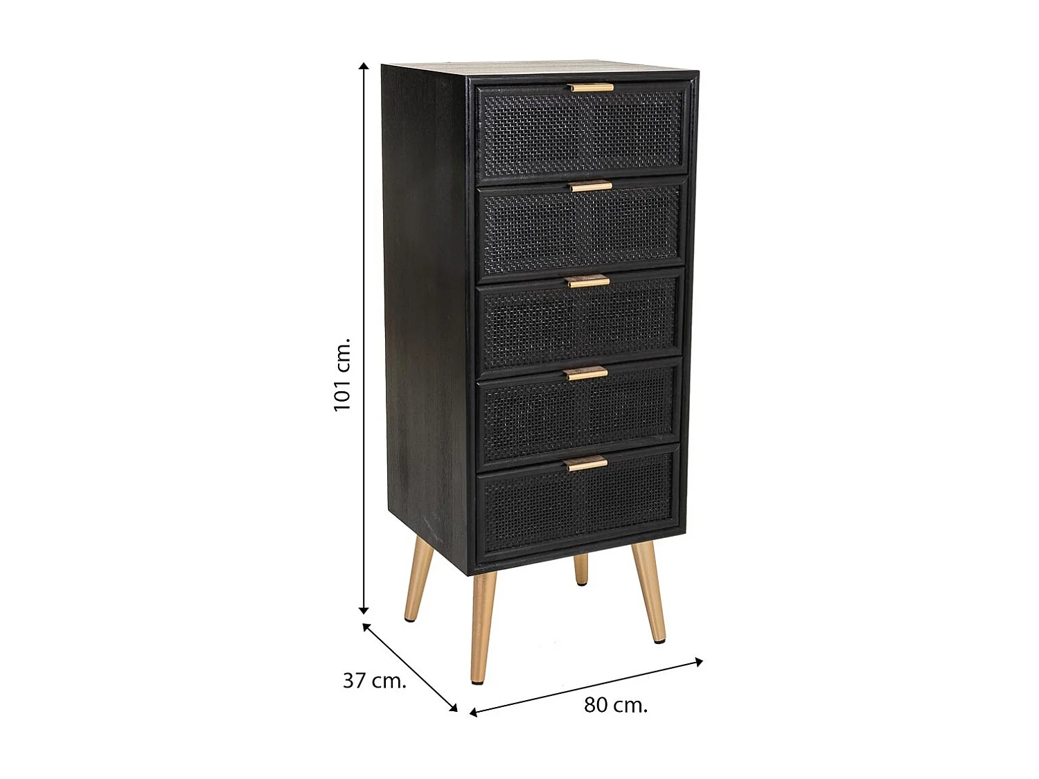 Weißer Holz- und Gitterschrank 80x37x101h cm