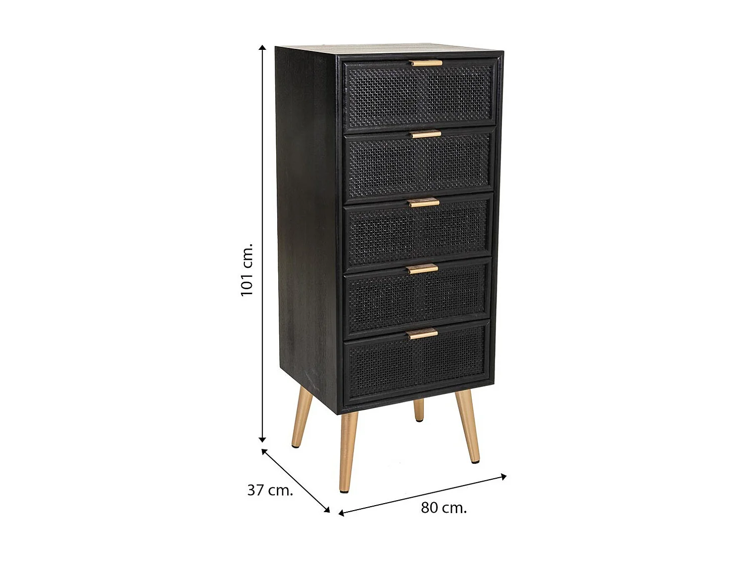 Weißer Holz- und Gitterschrank 80x37x101h cm