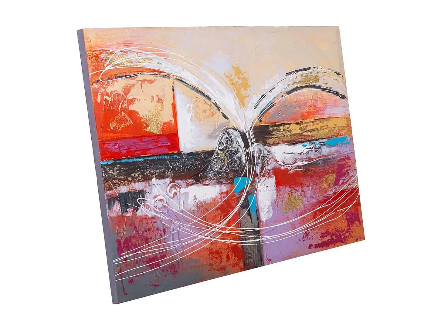 Tableau en relief peint à la main 60x80x3h