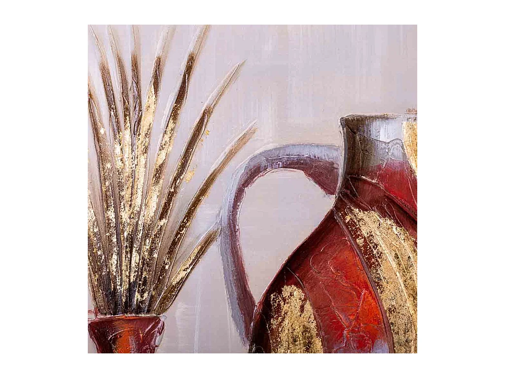 Tableau en relief peint à la main 100x100x3h