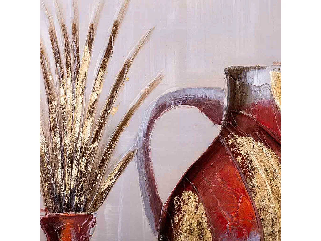 Tableau en relief peint à la main 100x100x3h