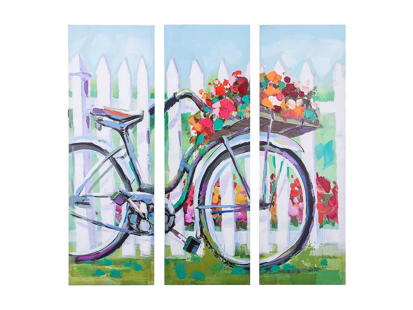 Pintura pintada à mão 30x90x3