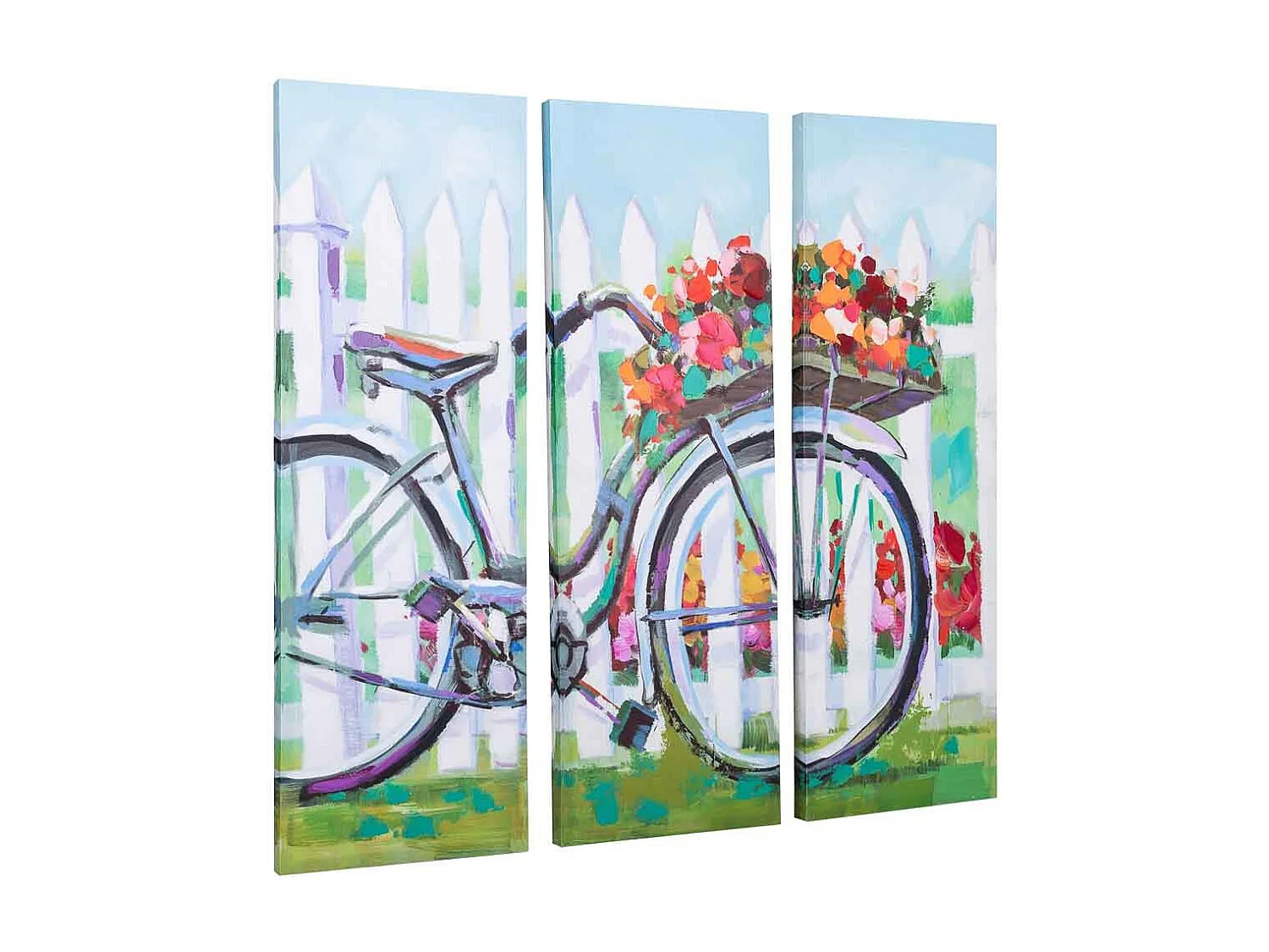 Pintura pintada à mão 30x90x3