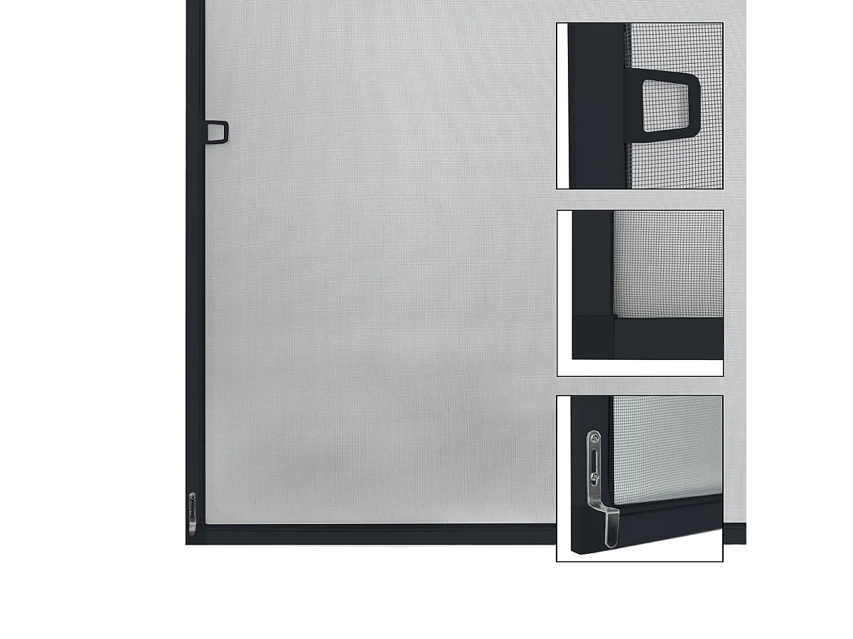 3x Moustiquaire en aluminium - moustiquaire imperméable ECD Germany