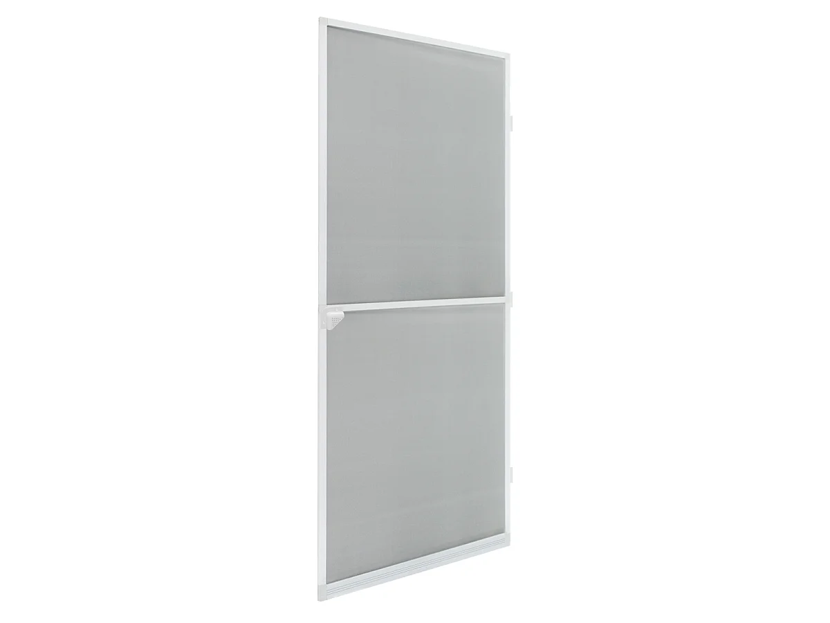 Moustiquaire porte en aluminium blanc avec tissu de fibre de verre ECD Germany