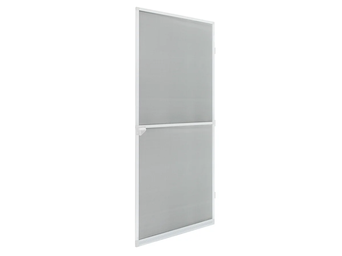 Moustiquaire porte en aluminium blanc avec tissu de fibre de verre ECD Germany