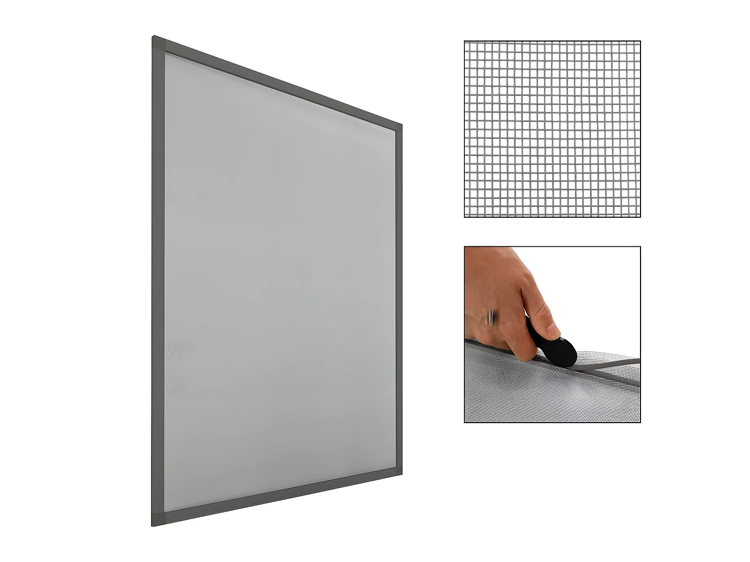 5x Moustiquaire en aluminium imperméable en fibre de verre pour fenêtres ECD Germany