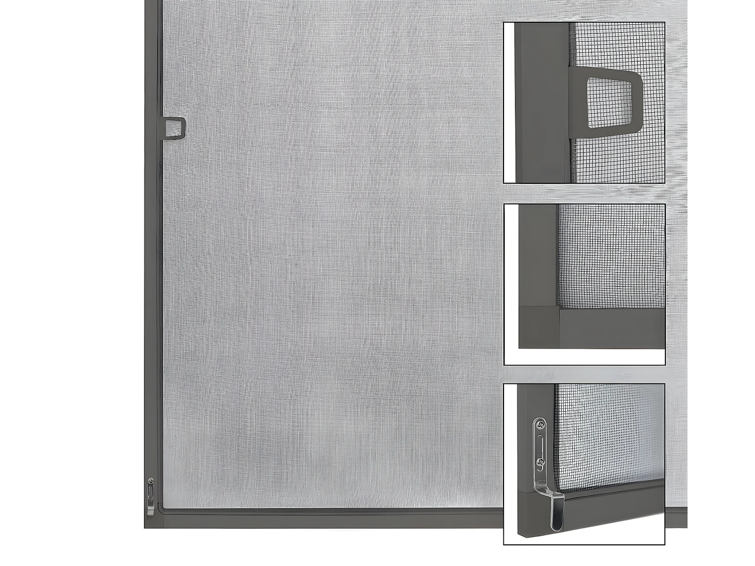 5x Moustiquaire en aluminium imperméable en fibre de verre pour fenêtres ECD Germany