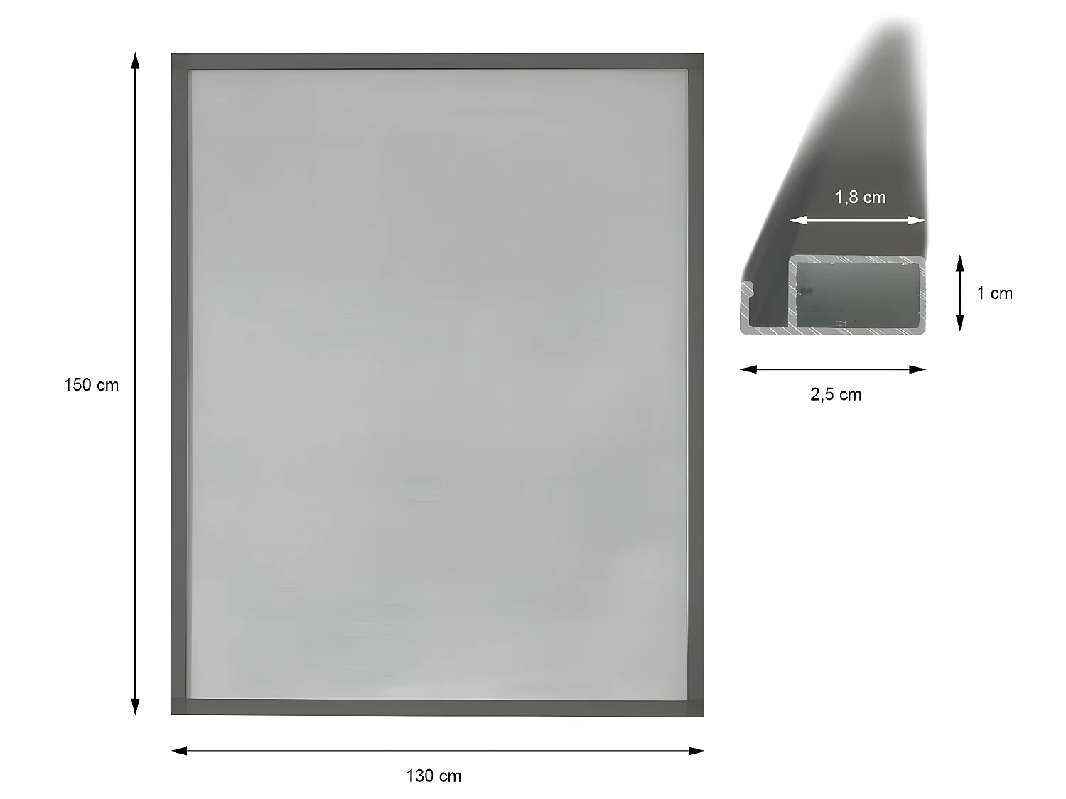 5x Moustiquaire en aluminium imperméable en fibre de verre pour fenêtres ECD Germany