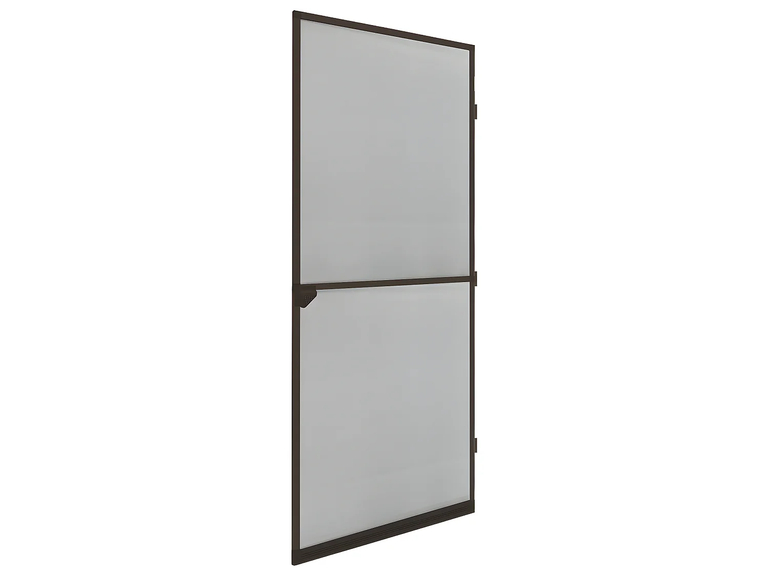 Moustiquaire porte en aluminium marron avec tissu de fibre de verre ECD Germany