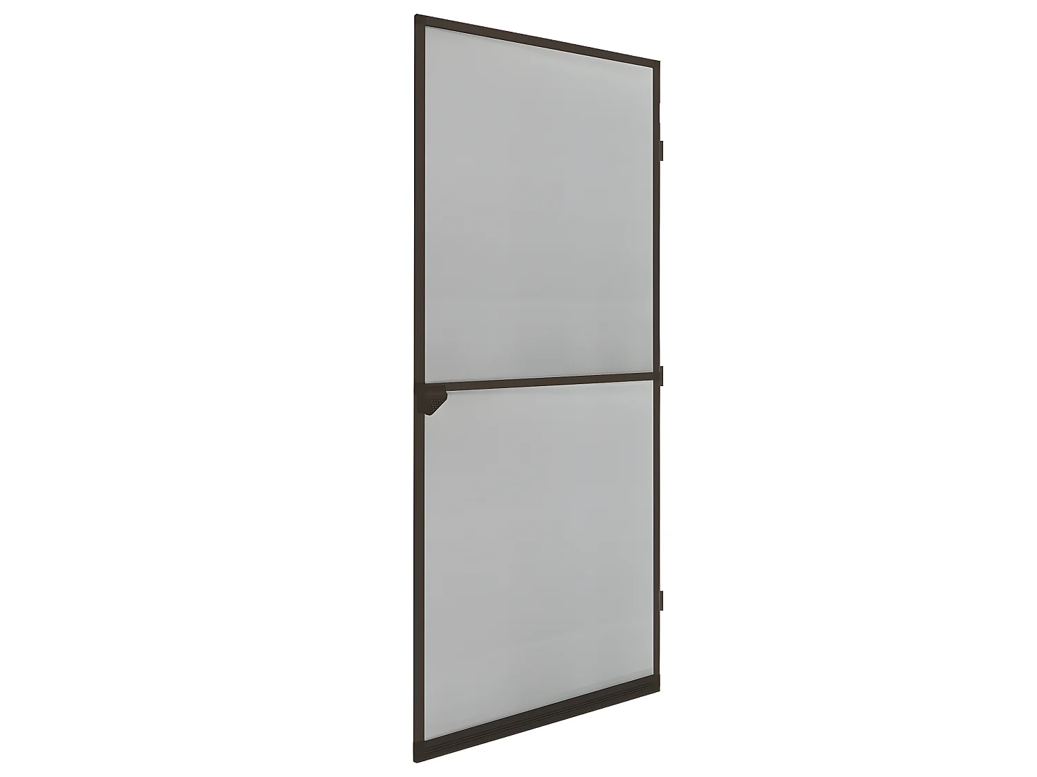 Moustiquaire porte en aluminium marron avec tissu de fibre de verre ECD Germany