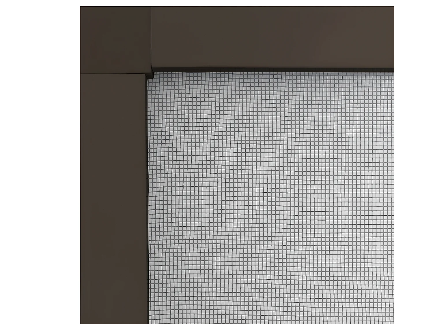 Moustiquaire porte en aluminium marron avec tissu de fibre de verre ECD Germany