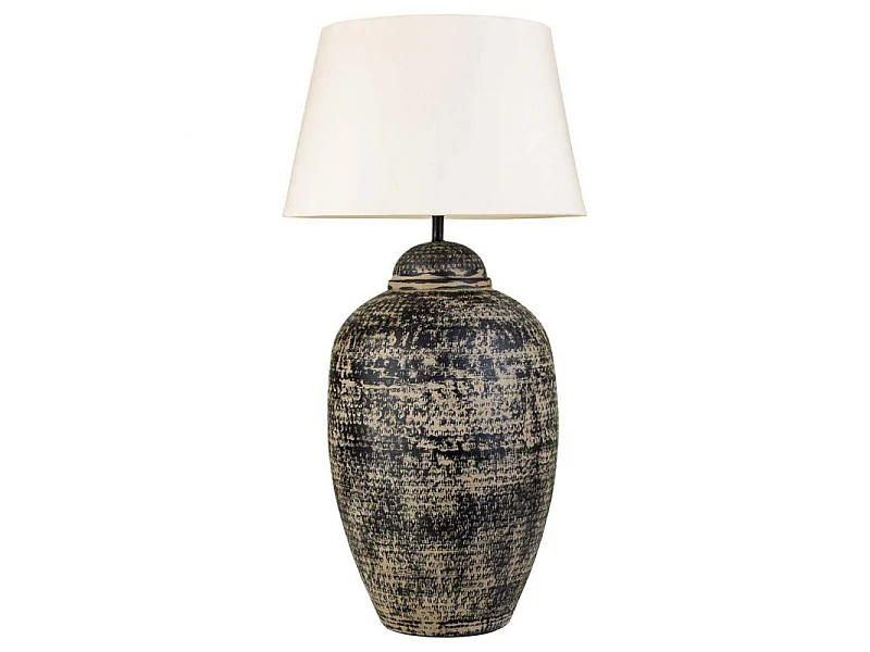 Lampe de table en métal finition artisanale : 31x31x80 cm