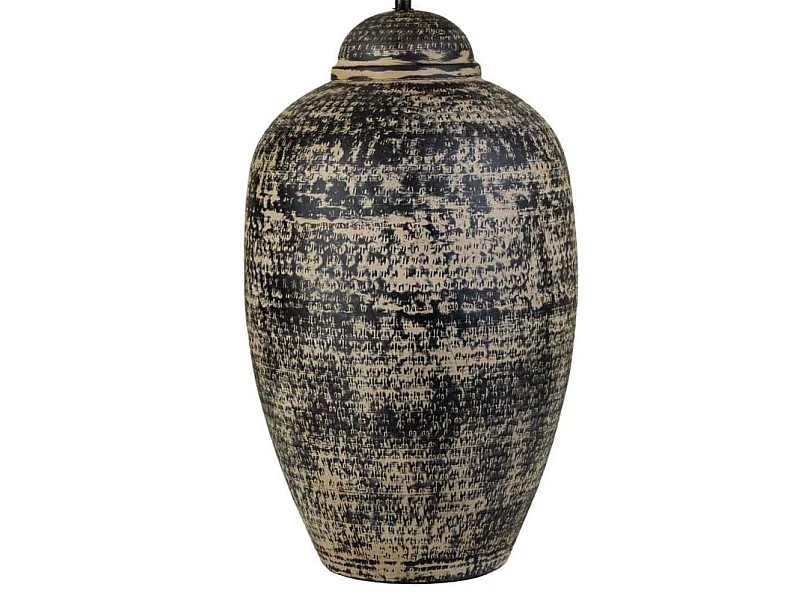 Lampe de table en métal finition artisanale : 31x31x80 cm