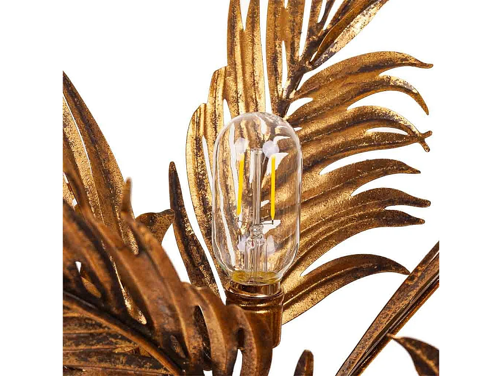 Lampada da tavolo in metallo dorato 61x53x82h