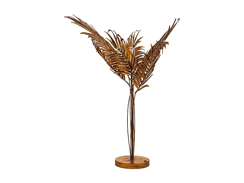 Candeeiro de mesa em metal dourado 61x53x82