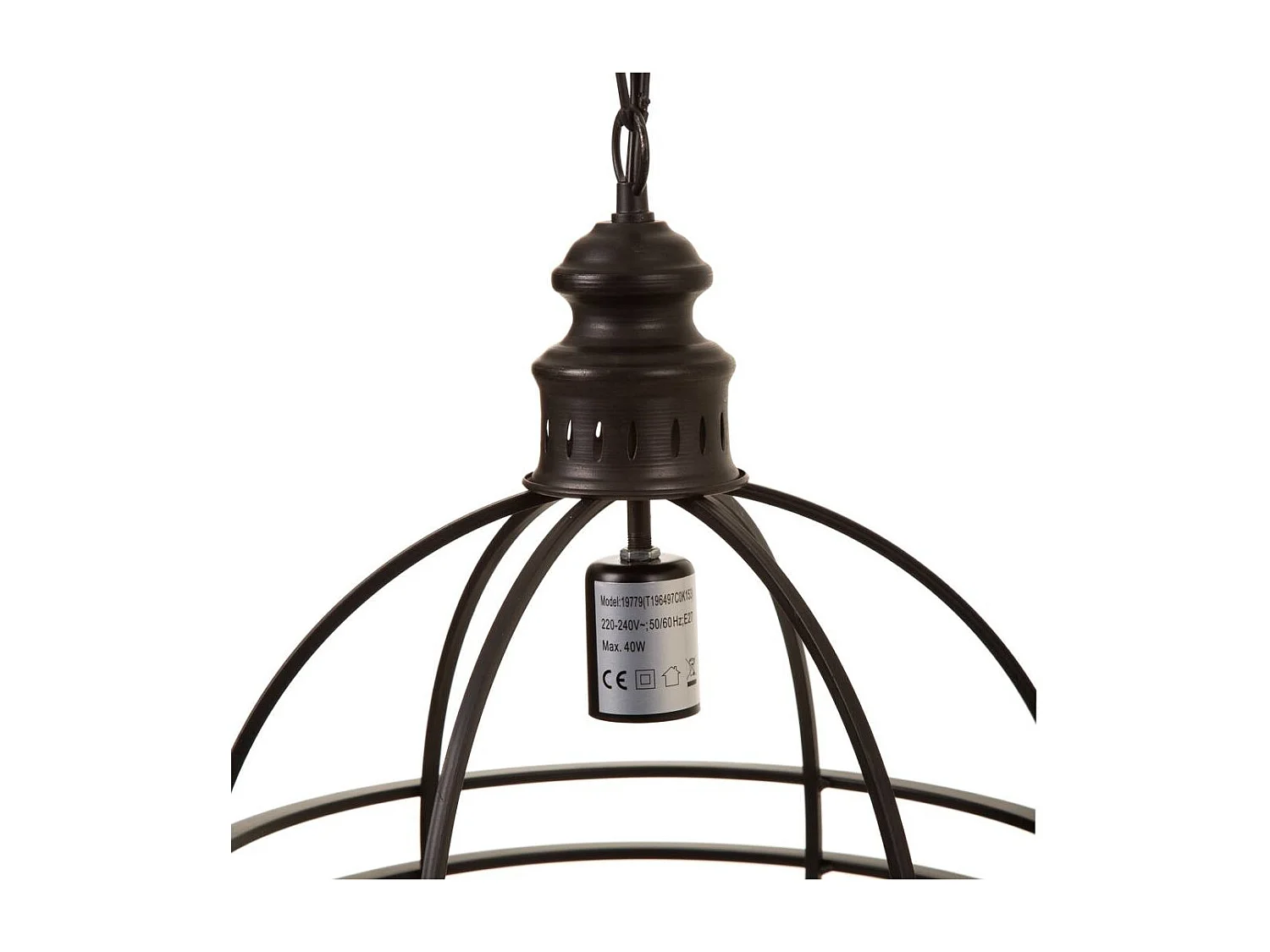 Plafoniera in metallo dorato 38,5x38,5x49,5h