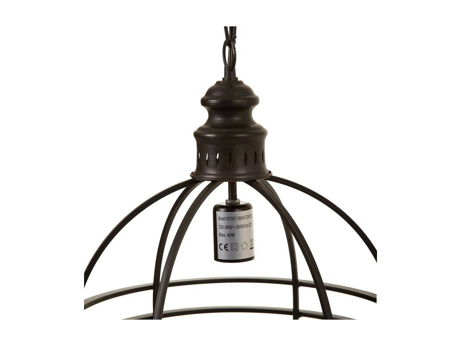 Plafoniera in metallo dorato 38,5x38,5x49,5h