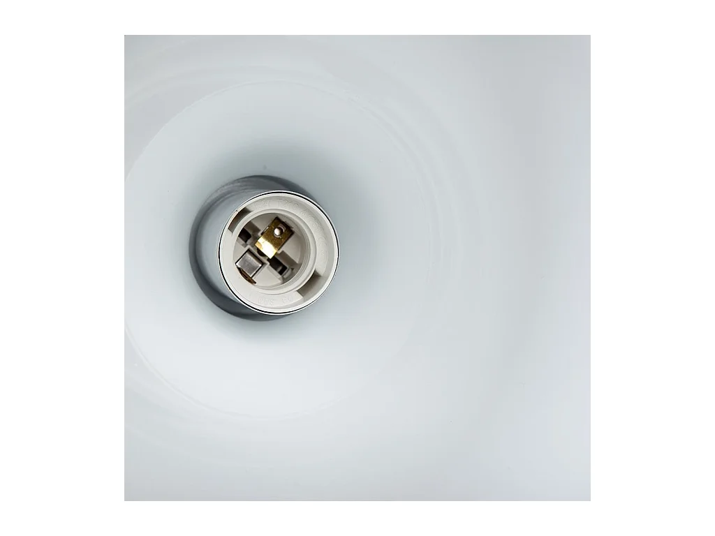 Plafoniera in legno nero e metallo 18x18x31h